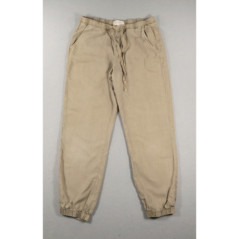 Cloth & Stone Antropologie Tan Tencel Lyocell Jogger Pants Khaki Drawstring S